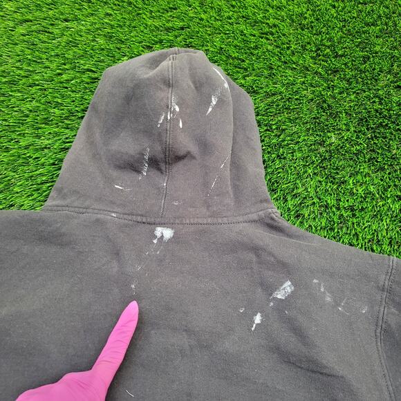 Virginia Tech Hokies Zip Hoodie Small 20x22 Baggy Black Gray - Picture 7 of 15